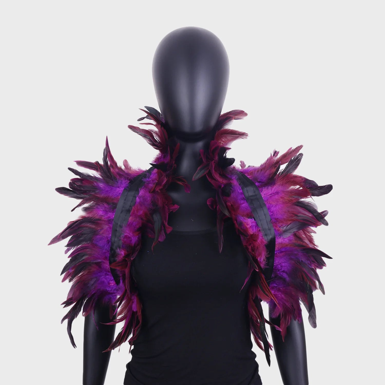 Gothic Feather Shawl Halloween Party Prom Performance Chicken Feather Accessory Cape Cloak Cosplay Costumes Poncho for Women Men