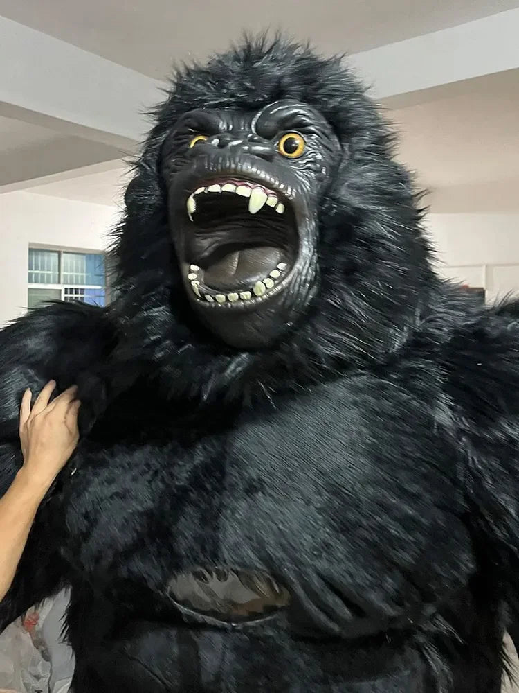Inflatable 2M/2.6M/3M Big King Kong Gorilla Mascot Cosplay Costumes Party Advertising Plush Cartoon Doll Clothing Adult Fursuit