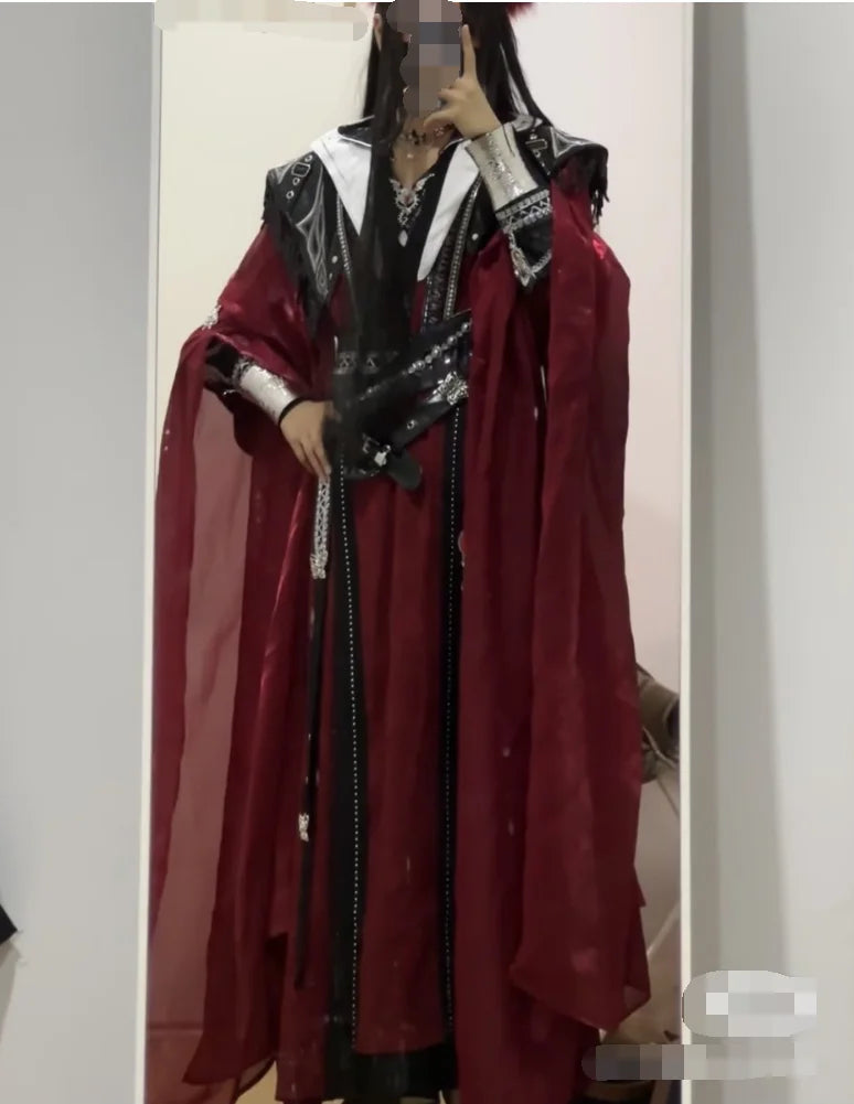 Chinese TV Series TGCF Tian Guan Ci Fu Xie Lian Hua Cheng Cosplay Costume Hua Cheng  Cos Dress Hanfu Full Set