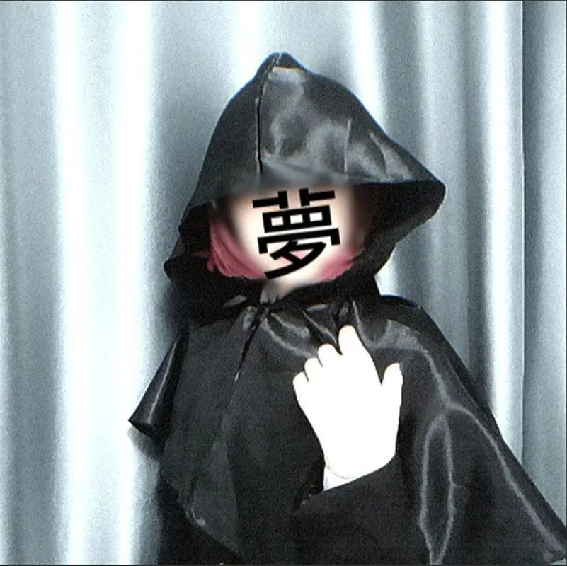 Halloween Cosplay Cloak - Medieval Black Hooded Cape for Men, Gothic Death Costume, Vampire Witch Robe