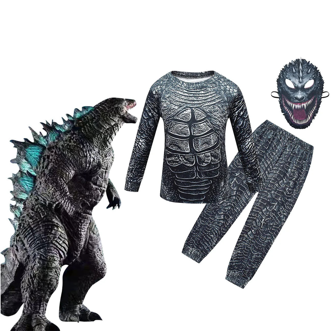 Boys G-Godzillae vs. King Kong clothes Child Dinosaur Monster Halloween Cosplay Child Cartoon Fantasia Carnival Cosplay Costume