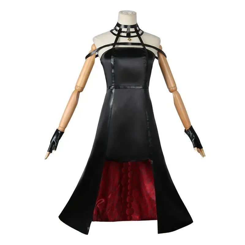 Anime Yor Forger Cosplay costume Headband Earrings Leather Stocking Wig dress full set for Halloween Carnival Party Comic Con