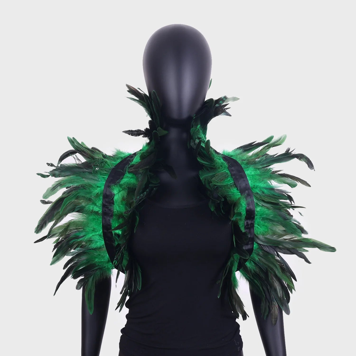 Gothic Feather Shawl Halloween Party Prom Performance Chicken Feather Accessory Cape Cloak Cosplay Costumes Poncho for Women Men