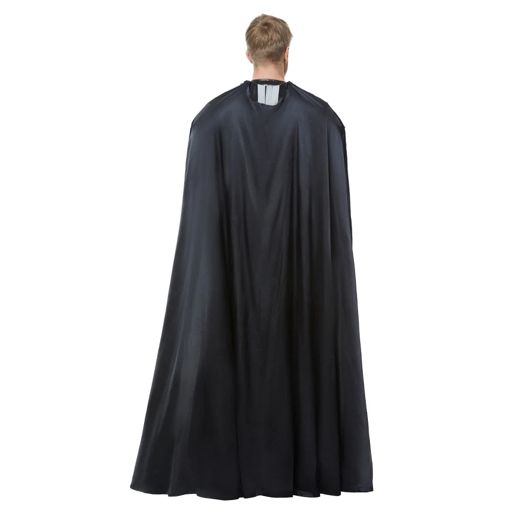 Halloween Darth Cos Vader Cosplay Costume Jumpsuit Vest Cloak Black Uniform Movie Battle Space Adult Men Carnival Disguise Suit