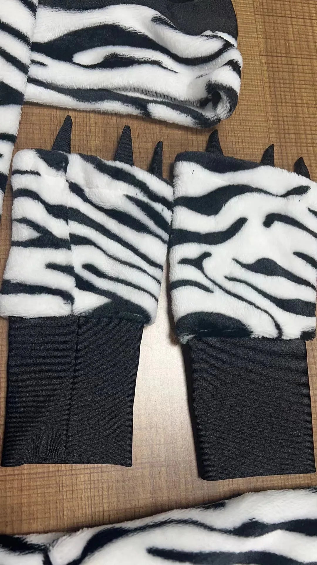 Women Sexy Striped Plush Leopard Animal Costume Shawl Tiger Game Cosplay Clothing Halloween Party Dress