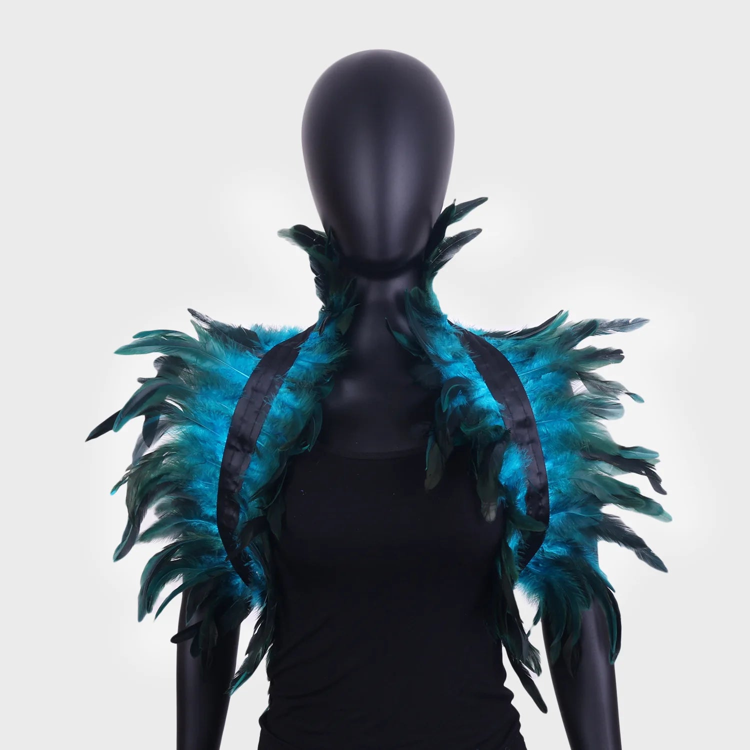 Gothic Feather Shawl Halloween Party Prom Performance Chicken Feather Accessory Cape Cloak Cosplay Costumes Poncho for Women Men