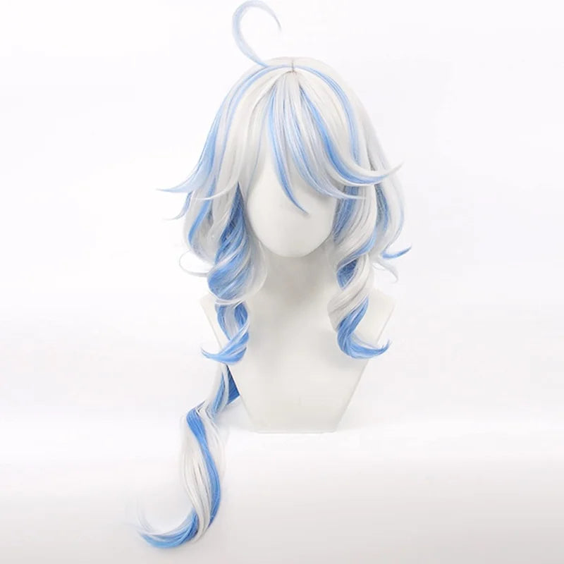 Furina Cosplay Costume Wig Hair Impact Fontaine Focalors with Hat Black Suits High Heel Cosplay Shoes for Women Outfits