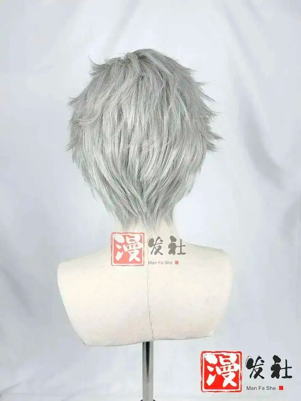 Styled Sylus wig Love And Deepspace Relentless Conqueror Cosplay Customized Men Synthetic Wig Grey Onychinus Halloween Party