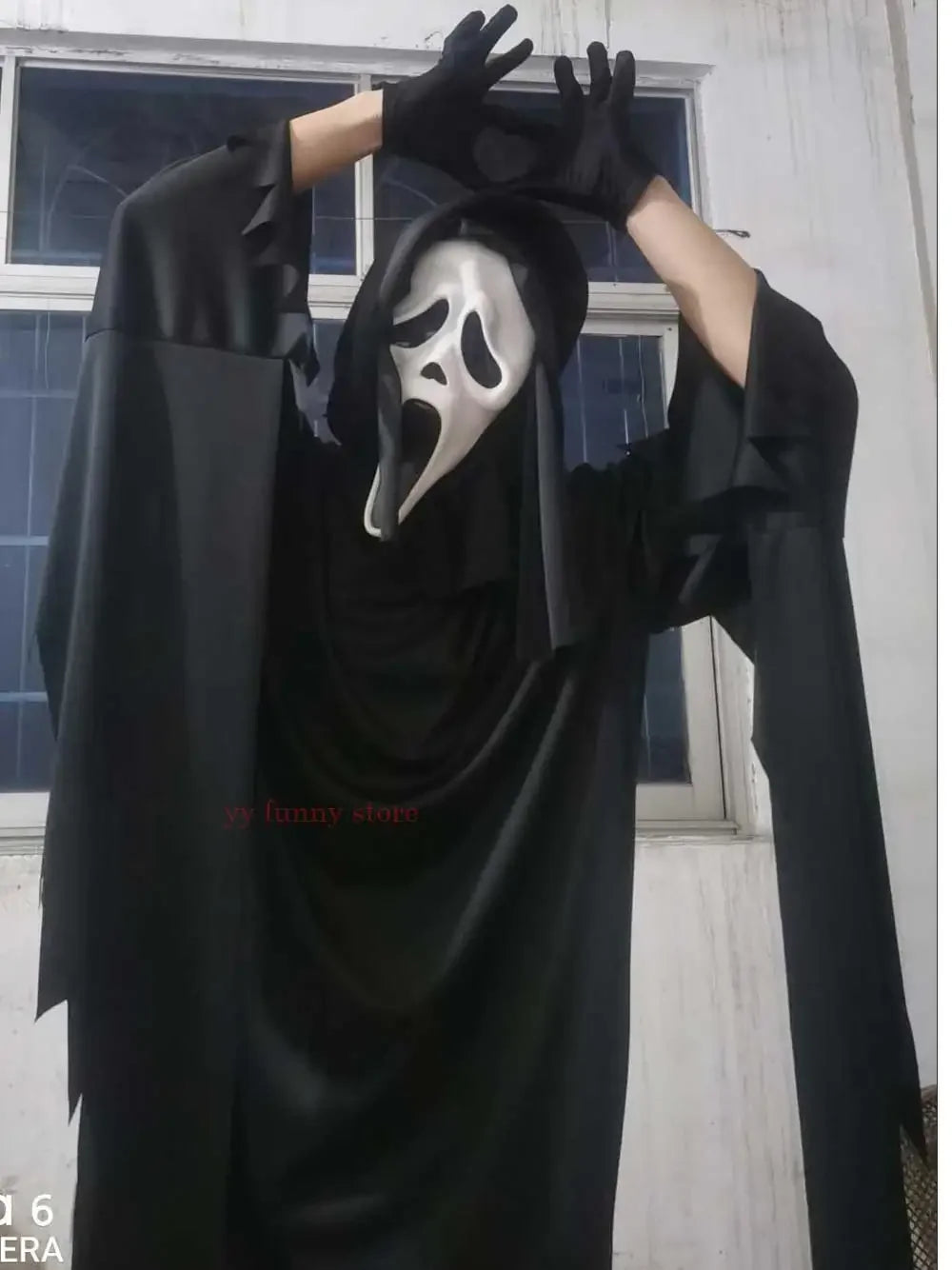 Kids Scream Costume Children Fancy Dress Halloween Party Horror Death Ghostface Costume Boys Teens