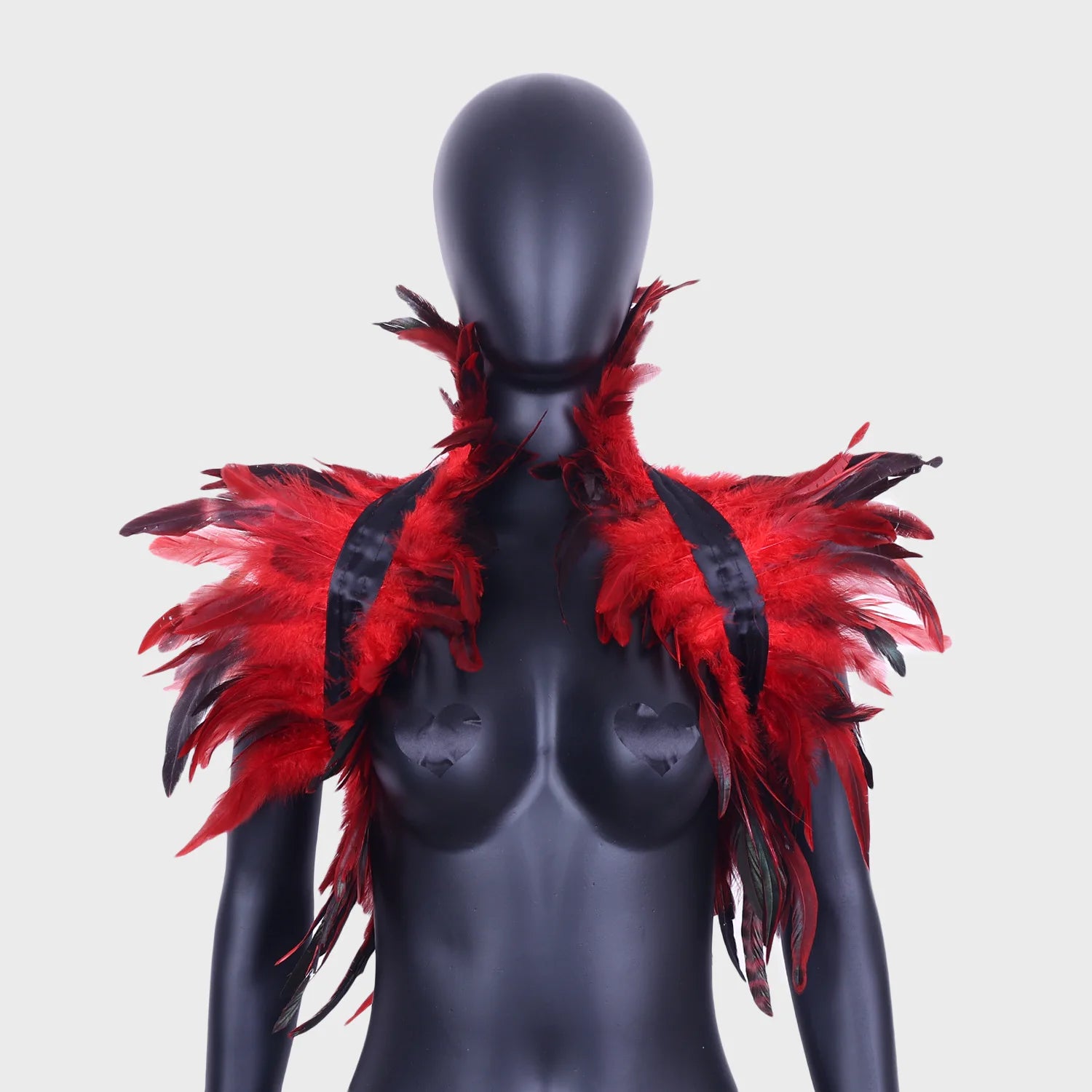 Gothic Feather Shawl Halloween Party Prom Performance Chicken Feather Accessory Cape Cloak Cosplay Costumes Poncho for Women Men