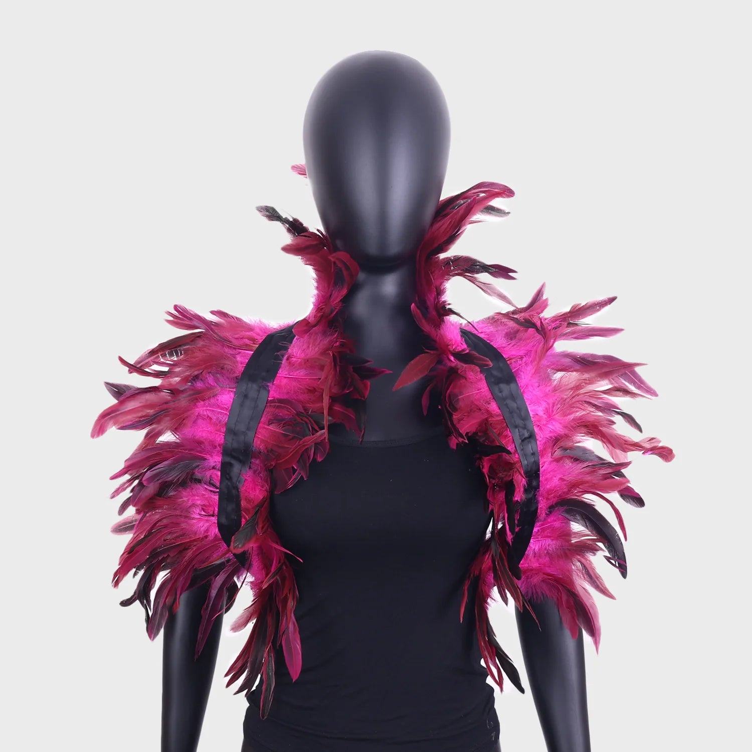 Gothic Feather Shawl Halloween Party Prom Performance Chicken Feather Accessory Cape Cloak Cosplay Costumes Poncho for Women Men