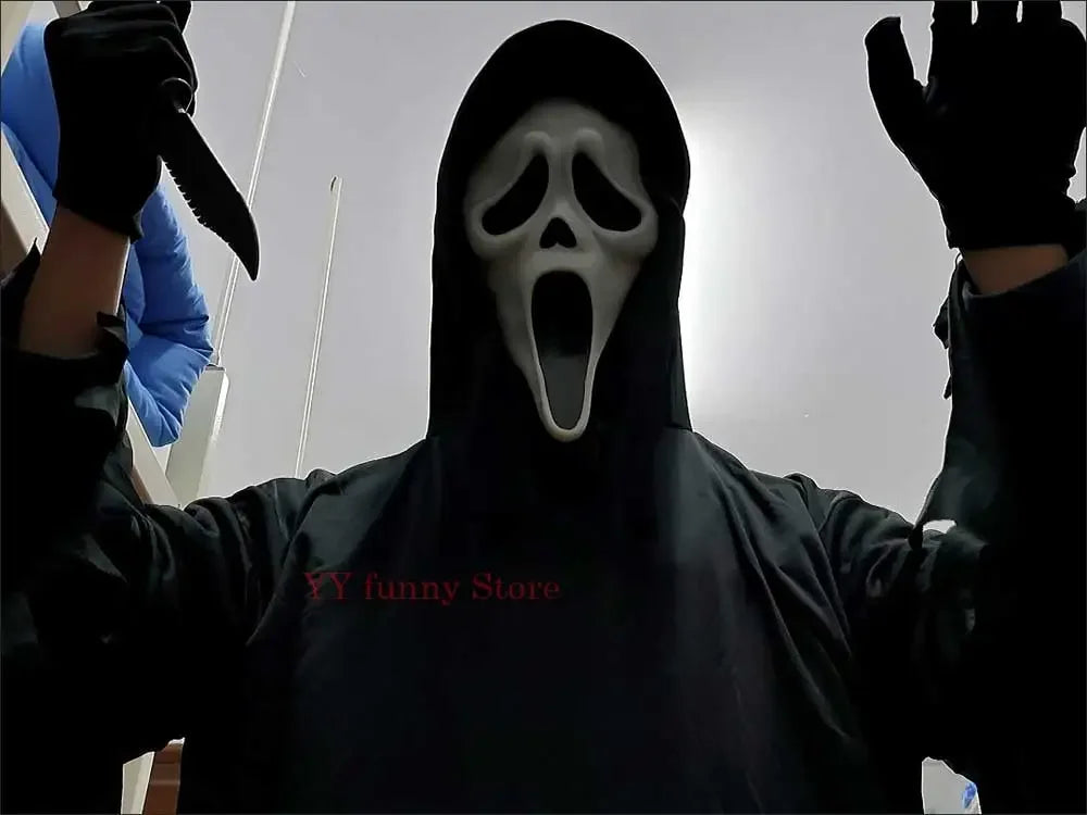 Kids Scream Costume Children Fancy Dress Halloween Party Horror Death Ghostface Costume Boys Teens