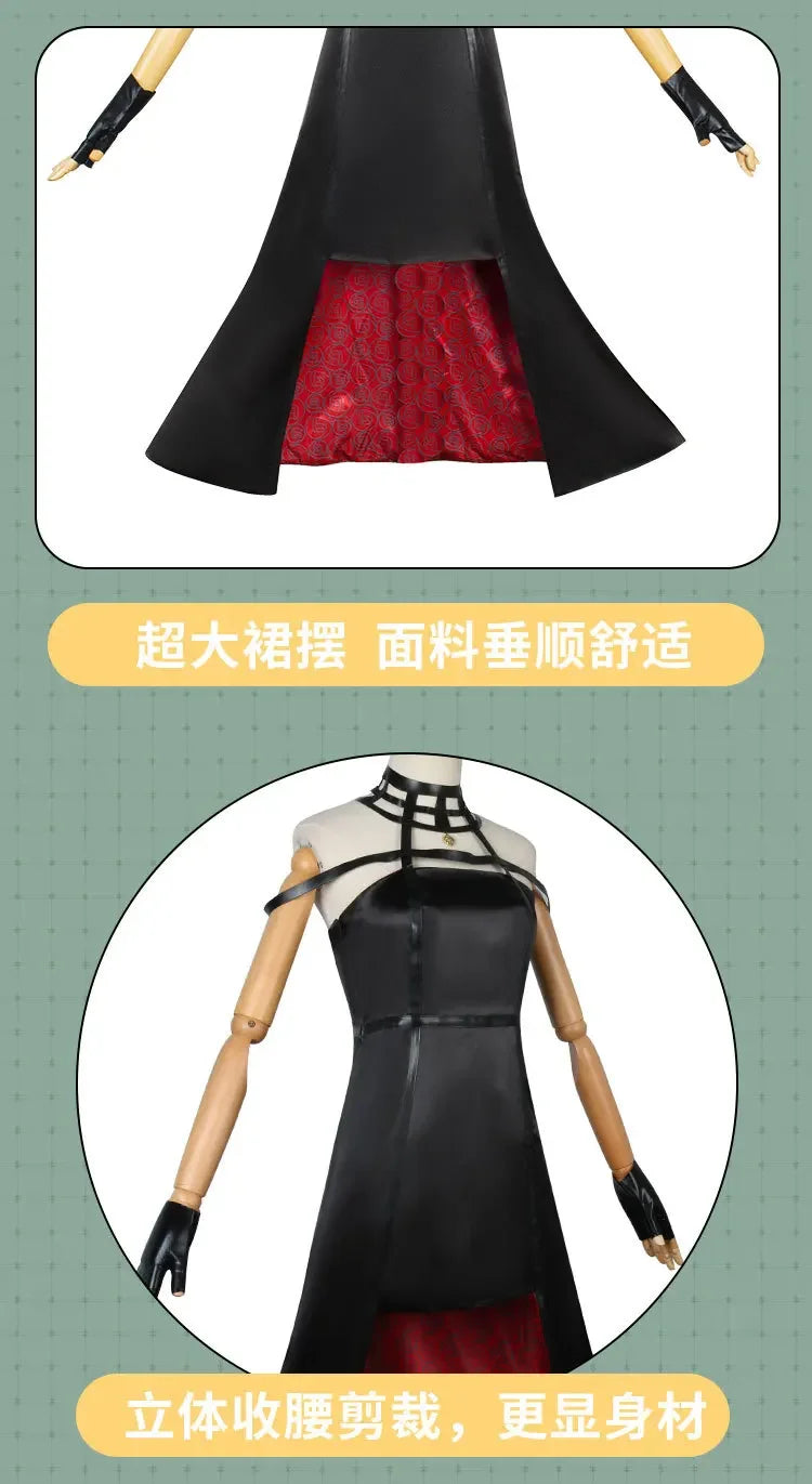 Anime Yor Forger Cosplay costume Headband Earrings Leather Stocking Wig dress full set for Halloween Carnival Party Comic Con