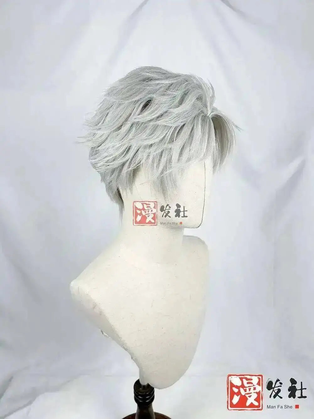 Styled Sylus wig Love And Deepspace Relentless Conqueror Cosplay Customized Men Synthetic Wig Grey Onychinus Halloween Party