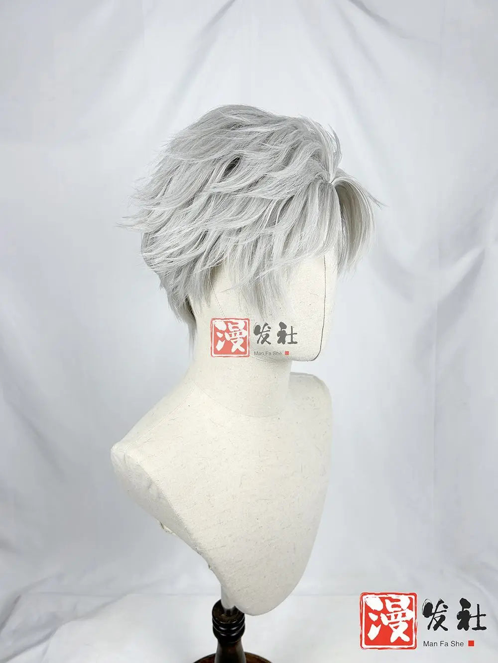 Styled Sylus wig Love And Deepspace Relentless Conqueror Cosplay Customized Men Synthetic Wig Grey Onychinus Halloween Party