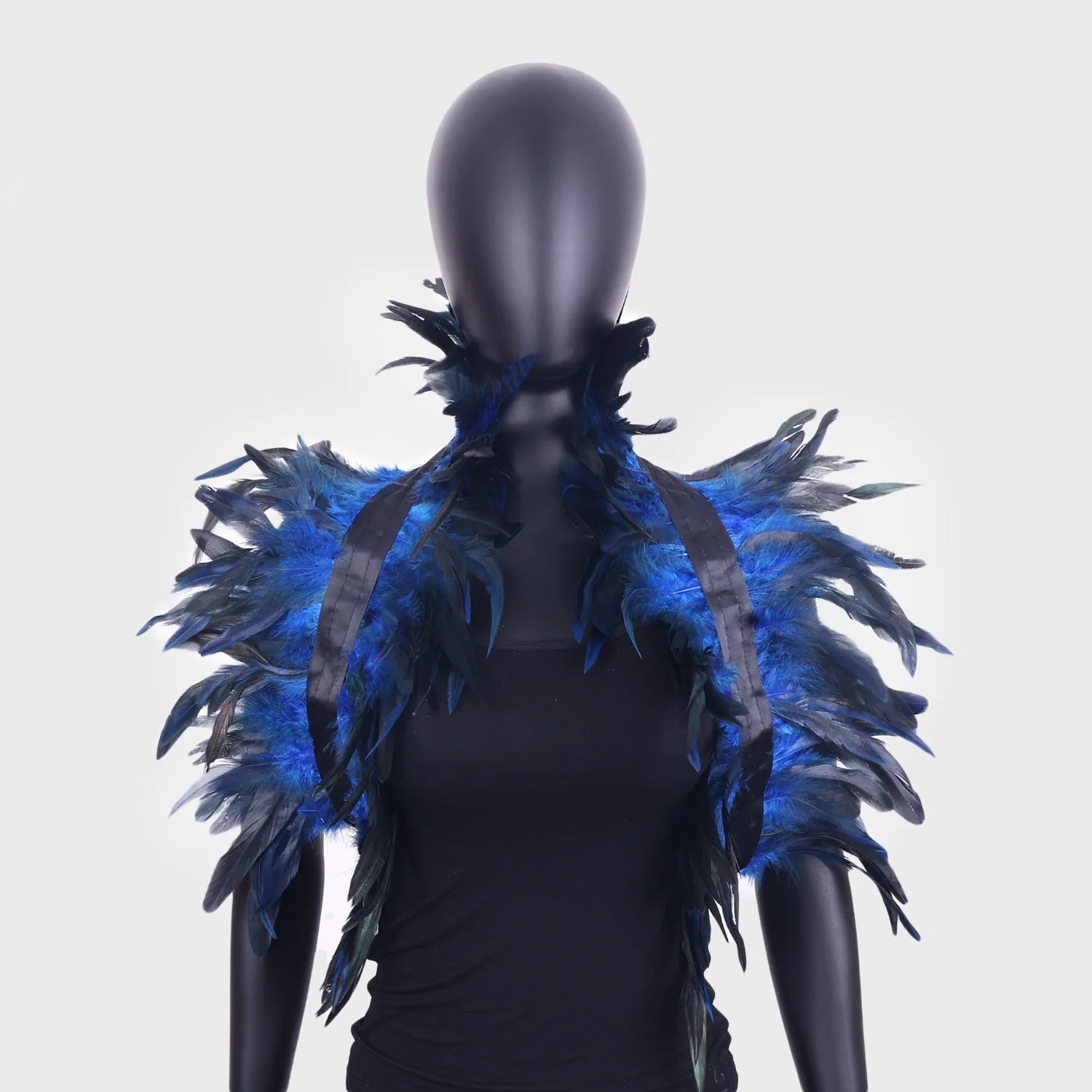 Gothic Feather Shawl Halloween Party Prom Performance Chicken Feather Accessory Cape Cloak Cosplay Costumes Poncho for Women Men