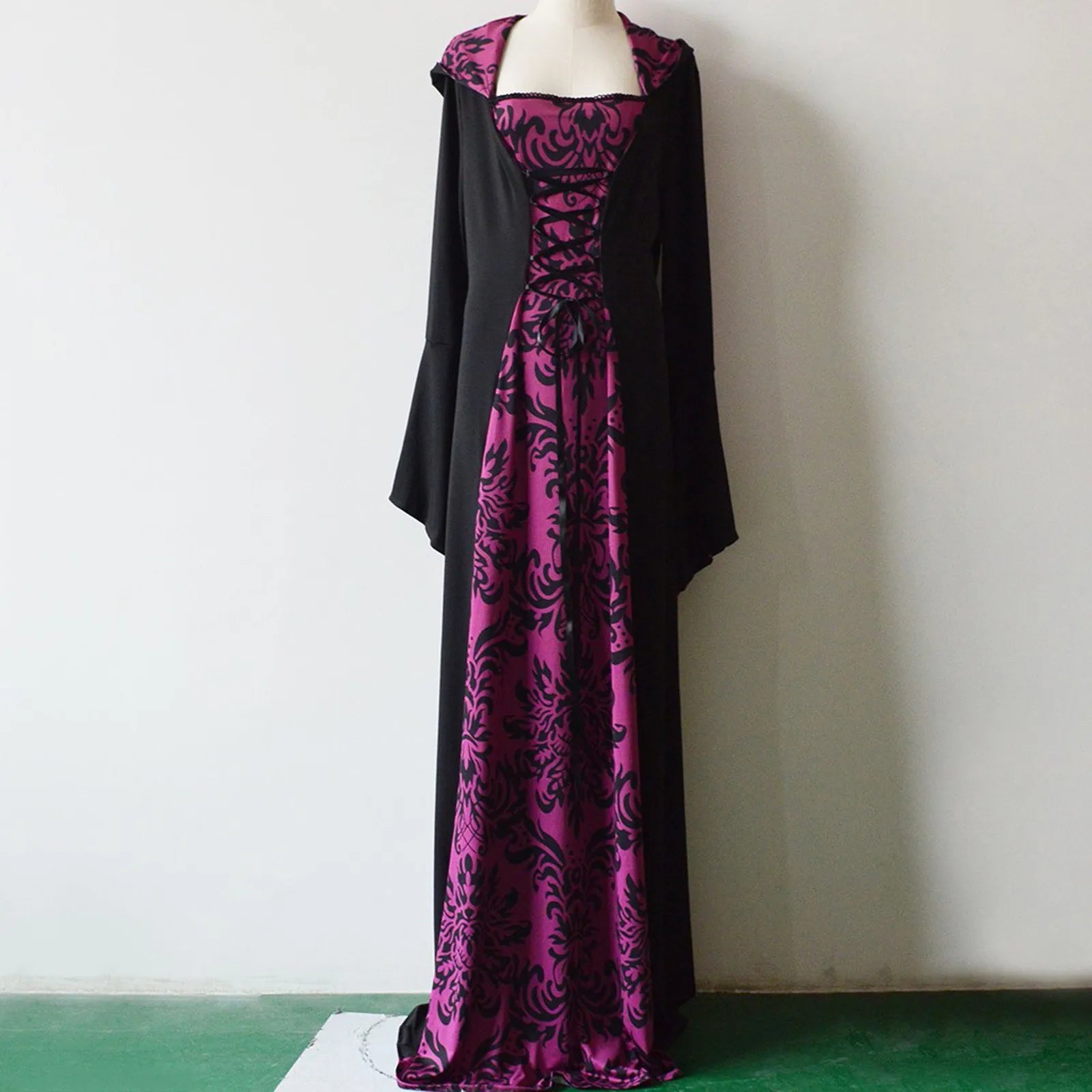 Costume Wicca Witch Medieval Dress Women Adult Plus Size Scary Cosplay Gothic New Wizard Halloween Costumes For Women