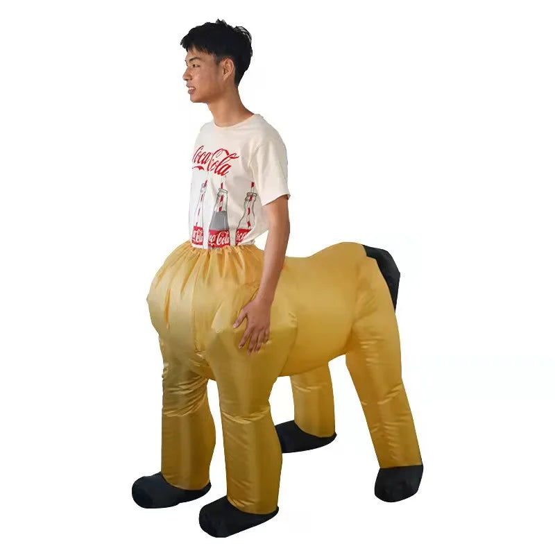 Horse Inflatable Costumes for Adults, Halloween Wear, Carnival Party Mascot, Men Women Dress Up Props Performance Outfit