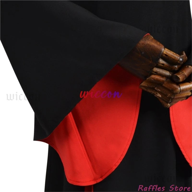 Morticia Cosplay Costume Black Robe Wig Set Women Gothic Dress Maxi Skirt Adult Vintage Halloween Masquerade Party