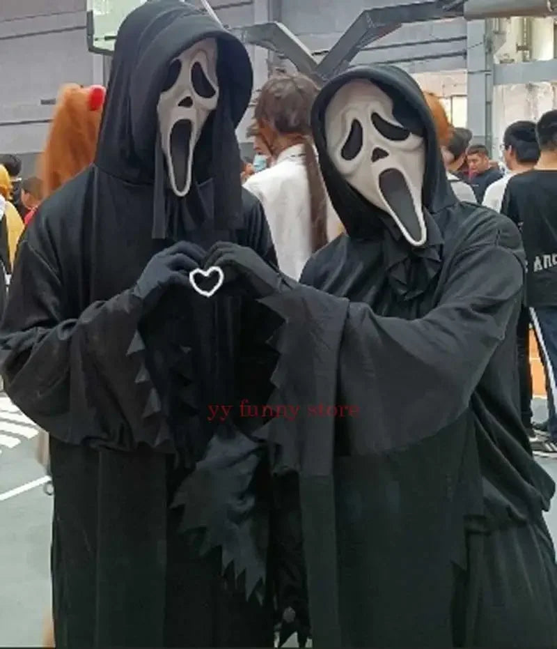 Kids Scream Costume Children Fancy Dress Halloween Party Horror Death Ghostface Costume Boys Teens