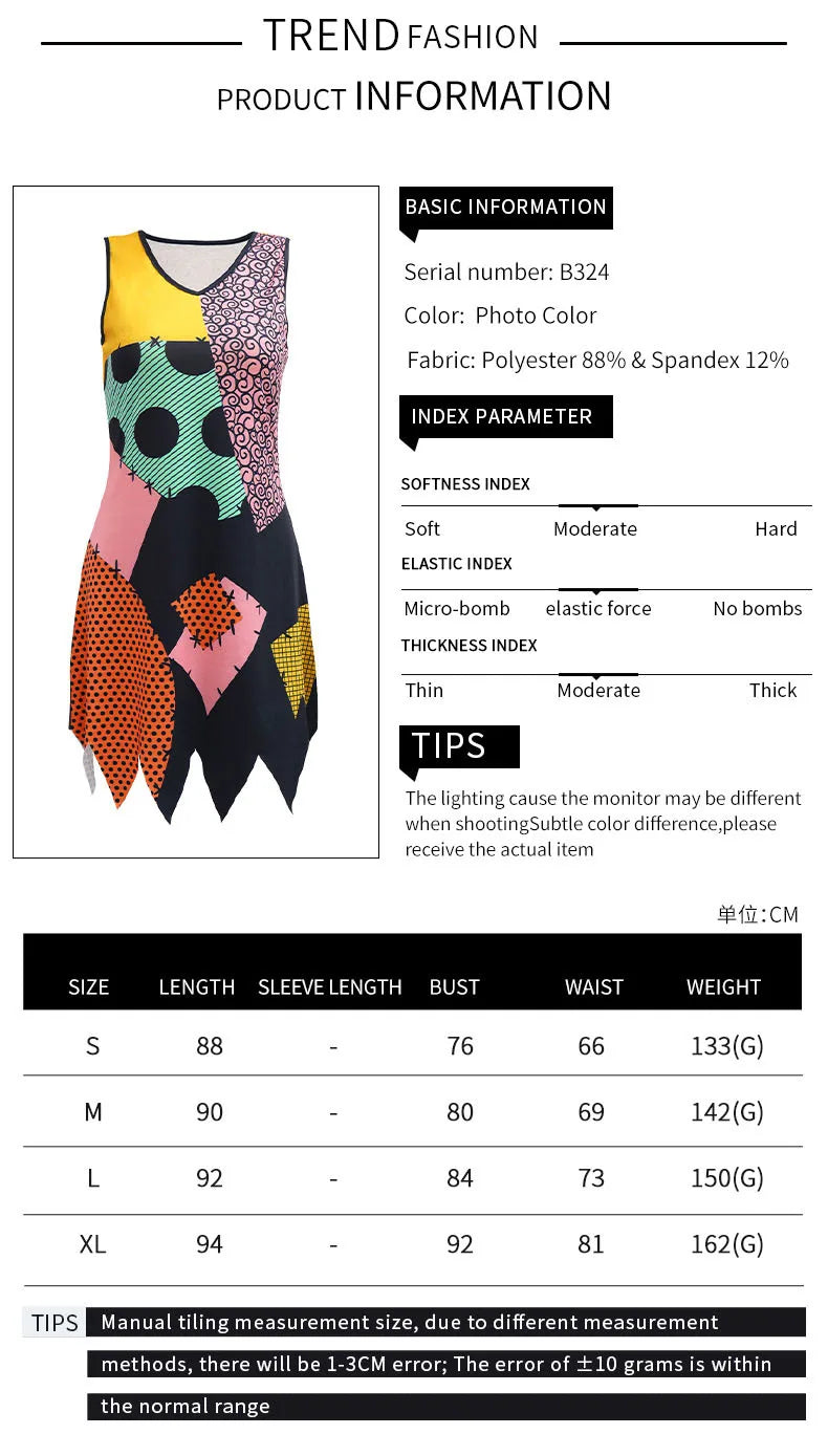 New Anime Christmas Eve Scare Sally Dress Halloween Party Set Costume Women Jumpsuit Catsuit Zentai Bodysuit Gothic Leggins