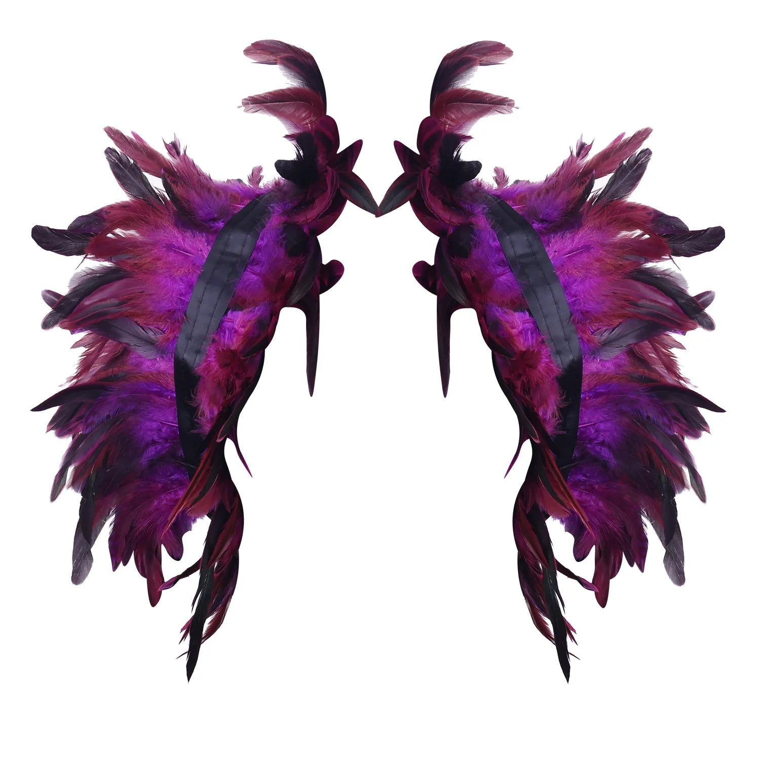 Gothic Feather Shawl Halloween Party Prom Performance Chicken Feather Accessory Cape Cloak Cosplay Costumes Poncho for Women Men