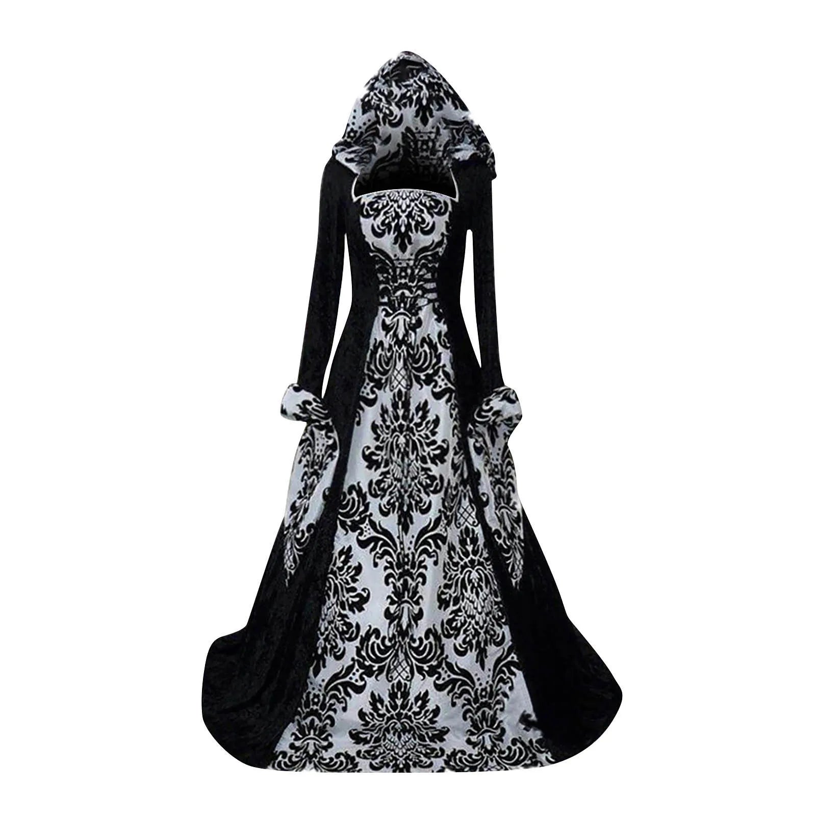 Costume Wicca Witch Medieval Dress Women Adult Plus Size Scary Cosplay Gothic New Wizard Halloween Costumes For Women