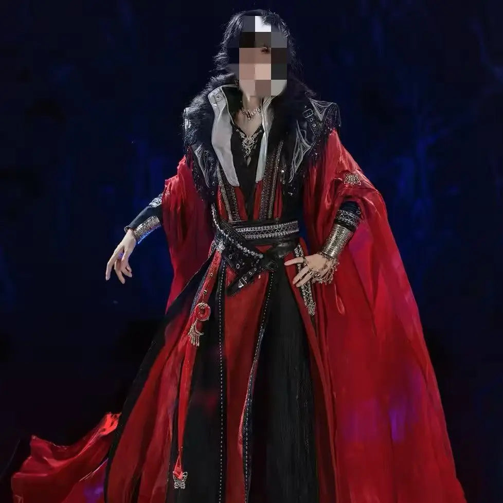 Chinese TV Series TGCF Tian Guan Ci Fu Xie Lian Hua Cheng Cosplay Costume Hua Cheng  Cos Dress Hanfu Full Set