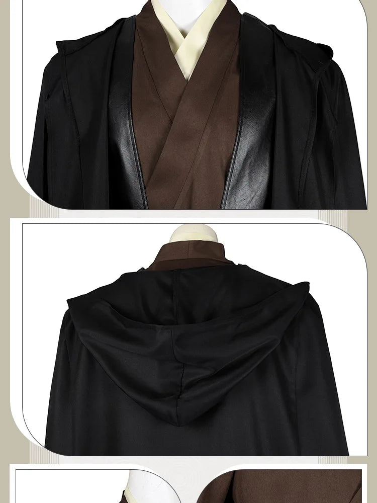Anakin Cosplay Jedi Costume Disfraz Skywalker Vader Darth Jedi Top Pants Cloak Belt Halloween Carnival Party Outfits Men
