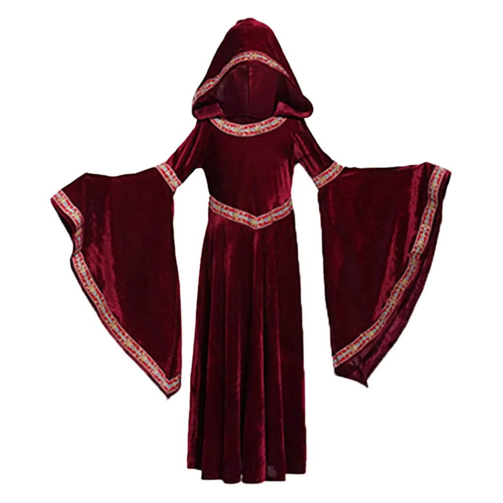 Halloween, medieval Gothic style, long sleeved shirt, luxurious women's dress, party costume, cosplay, vampire, Halloween adult