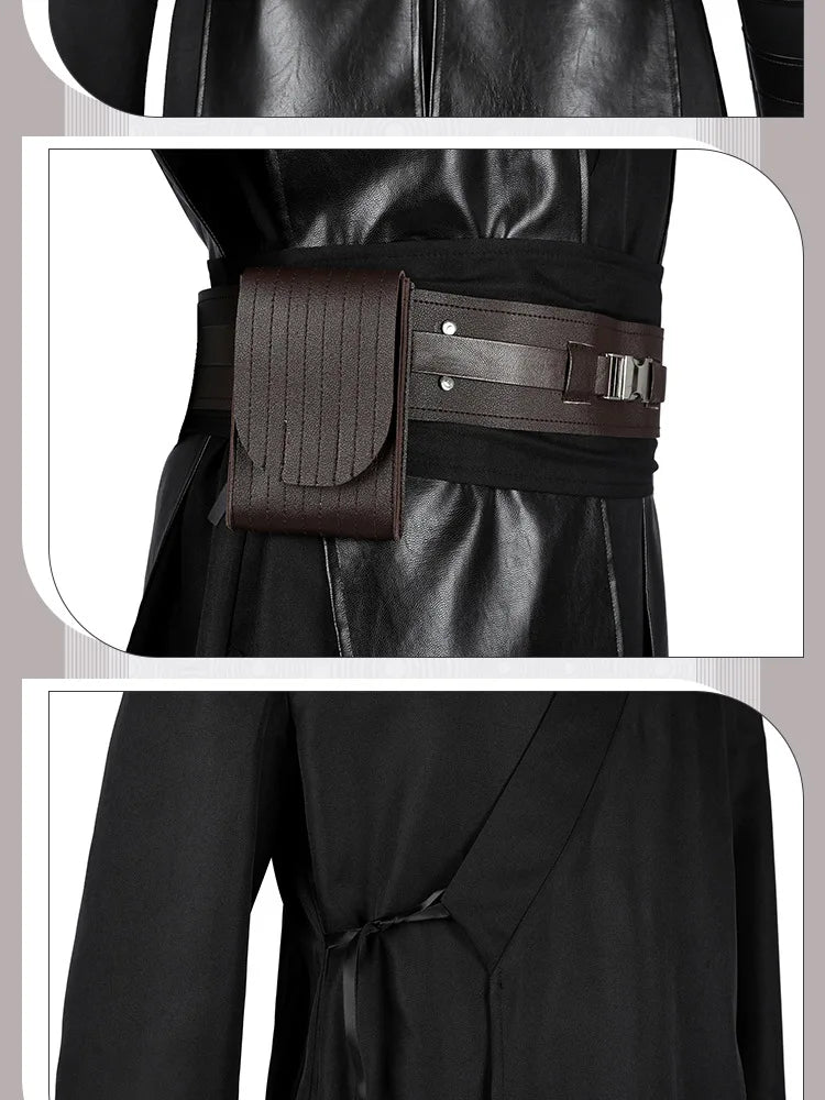 Anakin Cosplay Jedi Costume Disfraz Skywalker Vader Darth Jedi Top Pants Cloak Belt Halloween Carnival Party Outfits Men