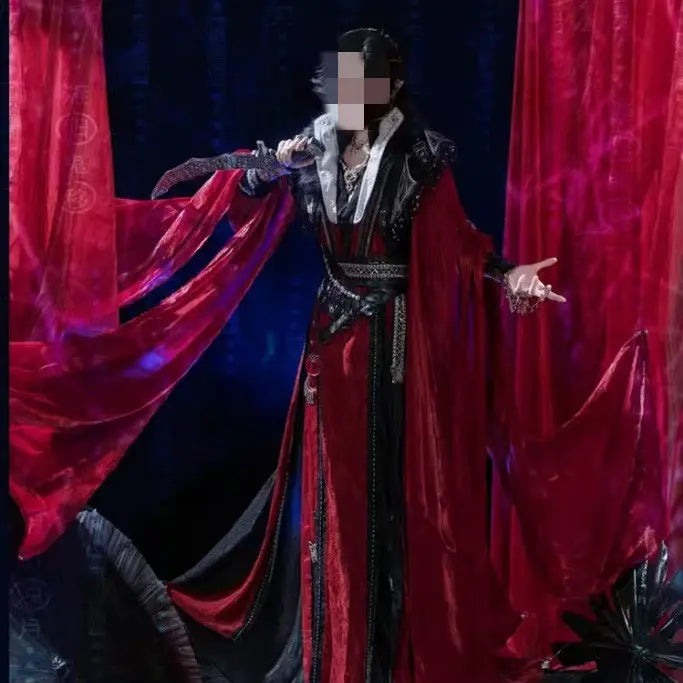Chinese TV Series TGCF Tian Guan Ci Fu Xie Lian Hua Cheng Cosplay Costume Hua Cheng  Cos Dress Hanfu Full Set