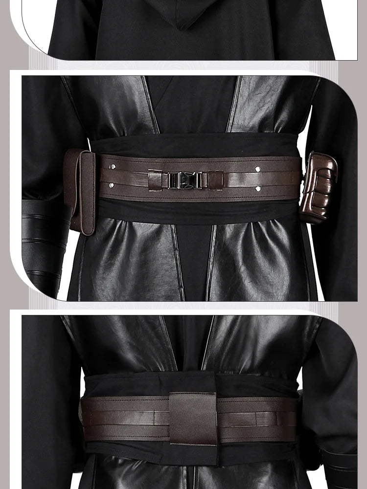 Anakin Cosplay Jedi Costume Disfraz Skywalker Vader Darth Jedi Top Pants Cloak Belt Halloween Carnival Party Outfits Men