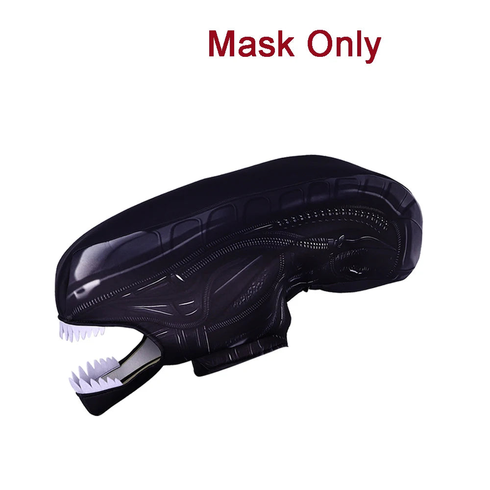 Alien Romulus Xenomorph Costume Adult Kids Horror Cos Jumpsuit Mask Tentacles Cosplay Disfraz Fear Halloween Costume Scary Suit
