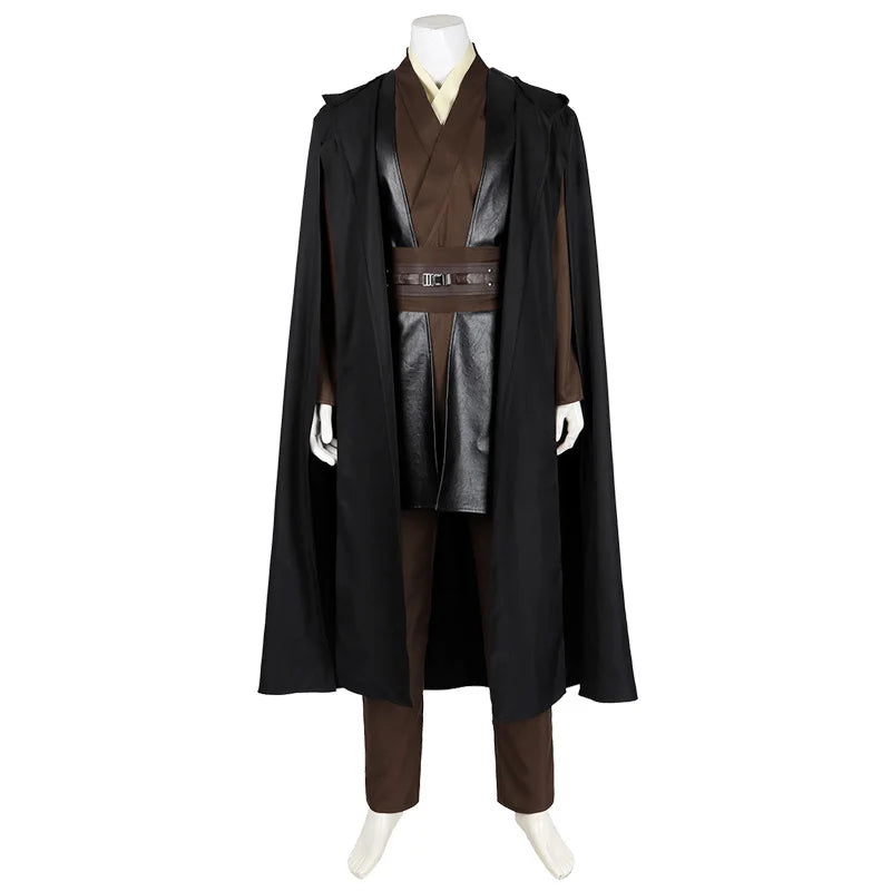 Anakin Cosplay Jedi Costume Disfraz Skywalker Vader Darth Jedi Top Pants Cloak Belt Halloween Carnival Party Outfits Men
