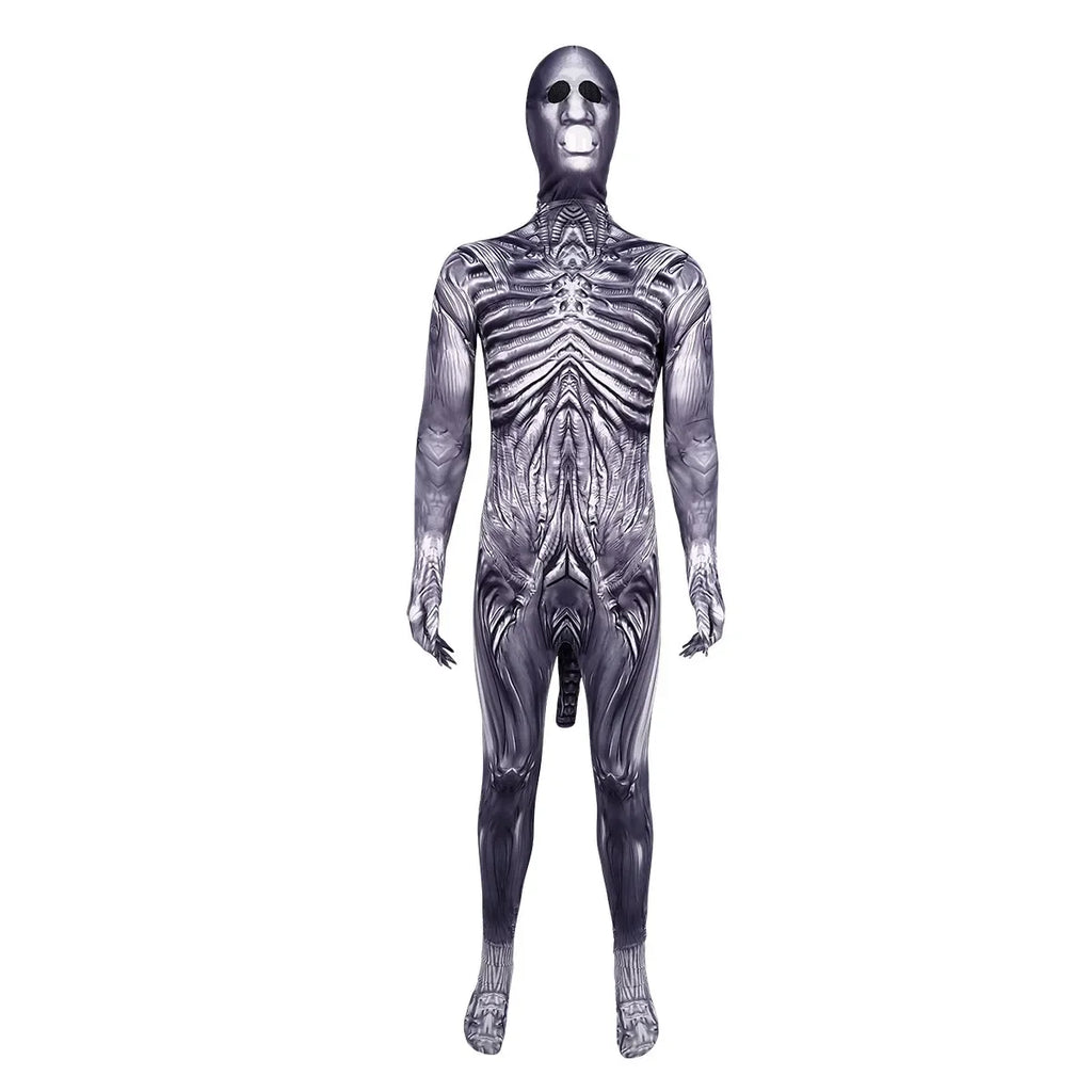 Alien Romulus Xenomorph Costume Adult Kids Horror Cos Jumpsuit Mask Tentacles Cosplay Disfraz Fear Halloween Costume Scary Suit