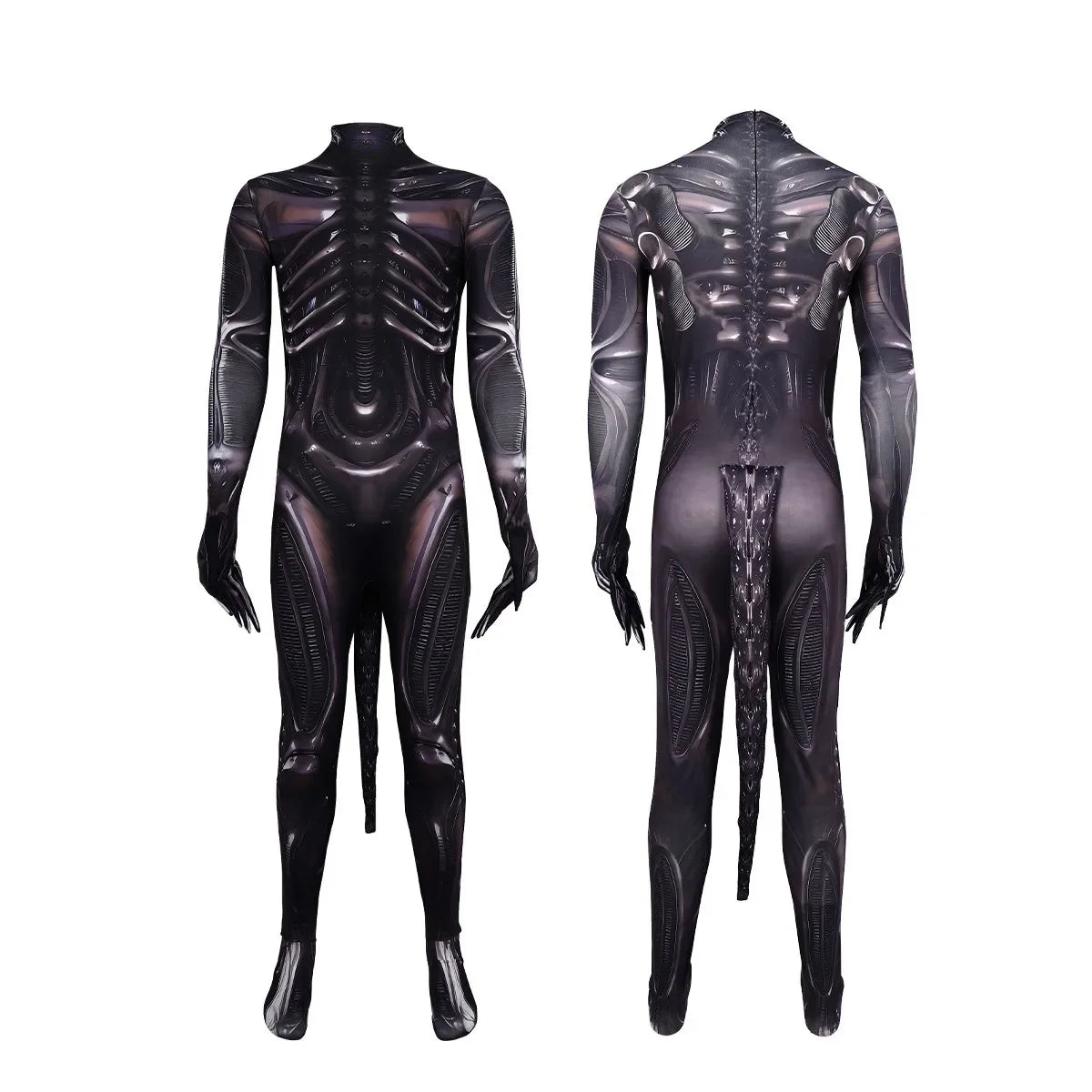 Alien Romulus Xenomorph Costume Adult Kids Horror Cos Jumpsuit Mask Tentacles Cosplay Disfraz Fear Halloween Costume Scary Suit