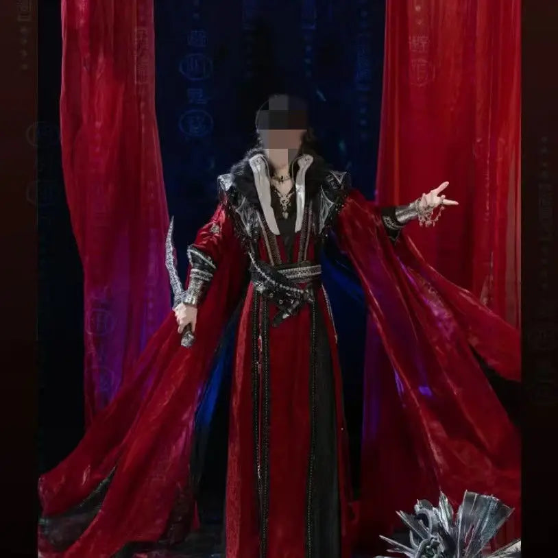Chinese TV Series TGCF Tian Guan Ci Fu Xie Lian Hua Cheng Cosplay Costume Hua Cheng  Cos Dress Hanfu Full Set