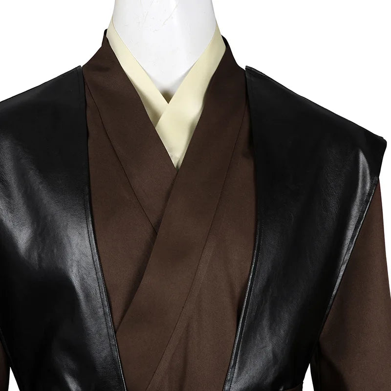 Anakin Cosplay Jedi Costume Disfraz Skywalker Vader Darth Jedi Top Pants Cloak Belt Halloween Carnival Party Outfits Men