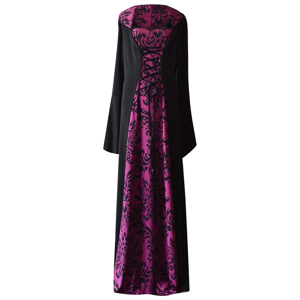 Costume Wicca Witch Medieval Dress Women Adult Plus Size Scary Cosplay Gothic New Wizard Halloween Costumes For Women