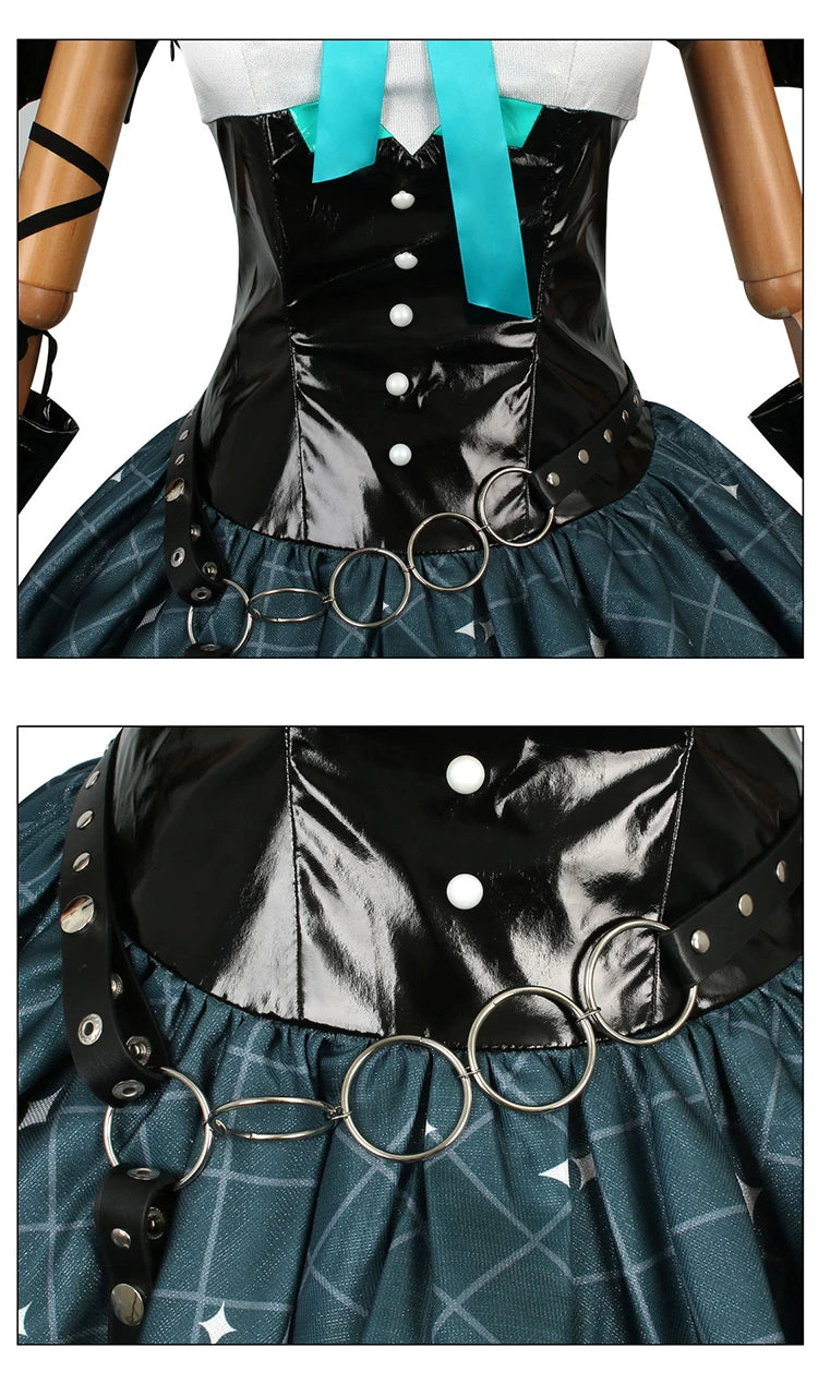 Anime Devil Hatsune Cosplay Costumes Game Demon Miku Dress Wig Wings Horns Tail Suit Carnival Party Outfits Women Sexy Uniform